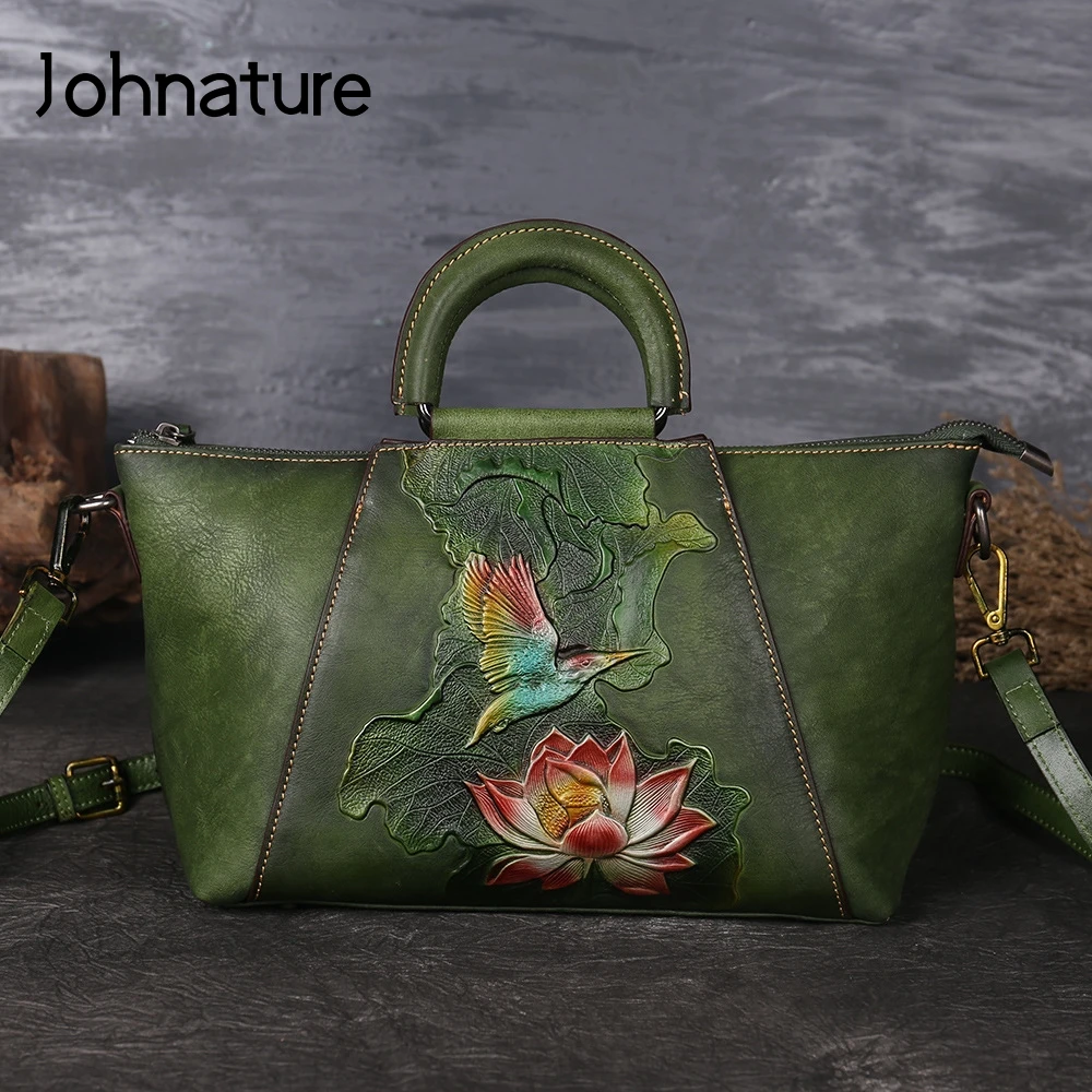 Johnature 2022 New Luxury Bag Handmade Embossed Flower Retro Women Handbag First Layer Cow Leather Shoulder Messenger Bag
Johnature 2022 New Luxury Bag Handmade Embossed Flower Retro Women Handbag First Layer Cow Leather Shoulder Messenger Bag