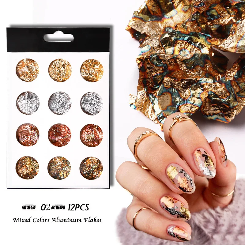 12 Grids/Box Nail Art Accessories Ultra-thin Gold And Silver Tin Foil Paper Mixed Nail Art Decorations DIY Creativity Manicure
12 Grids/Box Nail Art Accessories Ultra-thin Gold And Silver Tin Foil Paper Mixed Nail Art Decorations DIY Creativity Manicure