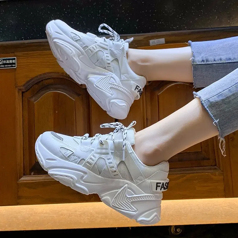 Women's Chunky Sneakers Thick Bottom Platform Vulcanize Shoes Fashion Breathable Casual Running Shoe for Woman Female 2020 New
Women's Chunky Sneakers Thick Bottom Platform Vulcanize Shoes Fashion Breathable Casual Running Shoe for Woman Female 2020 New