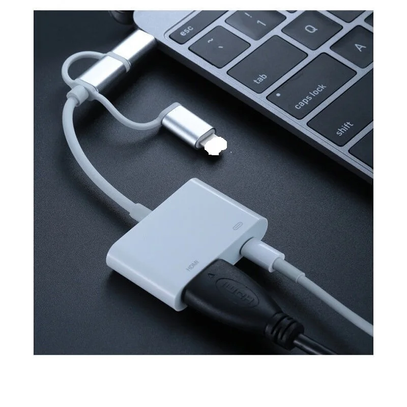 3 in 1 HDMI-Compatible AV Adapter - Lightning To 1080P Video for IOS Android Micro USB Type C
3 in 1 HDMI-Compatible AV Adapter - Lightning To 1080P Video for IOS Android Micro USB Type C