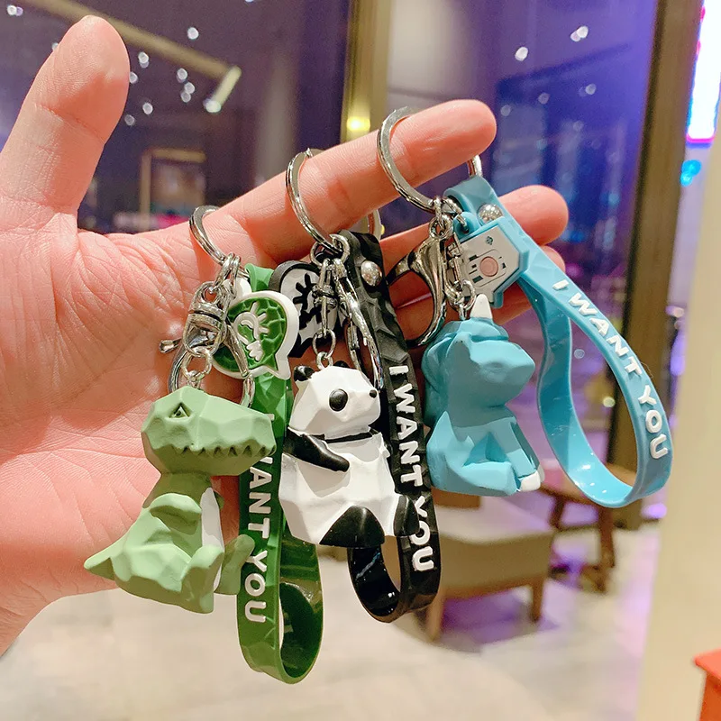 Cartoon Section Geometry Dinosaur Key Buckle Lovely Key Chains Ins Creativity Couple Pendant Fashion Jewelry 
Cartoon Section Geometry Dinosaur Key Buckle Lovely Key Chains Ins Creativity Couple Pendant Fashion Jewelry
