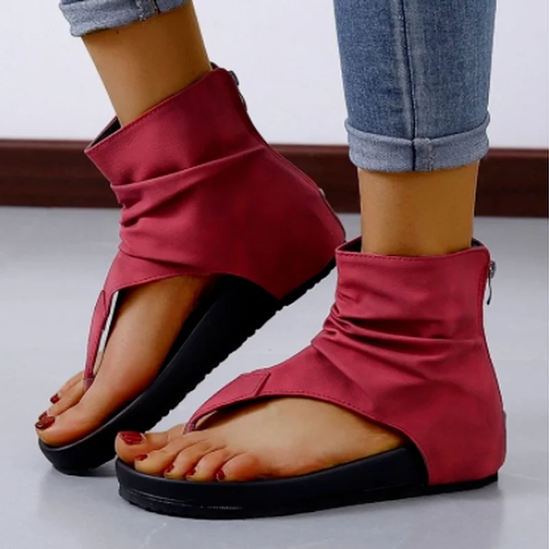 2022 Ladies Sandals Flat Ladies Platform Shoes PU Leather Summer New Ladies Slippers Zipper Large Size Casual Shoes Ladies Shoes
2022 Ladies Sandals Flat Ladies Platform Shoes PU Leather Summer New Ladies Slippers Zipper Large Size Casual Shoes Ladies Shoes