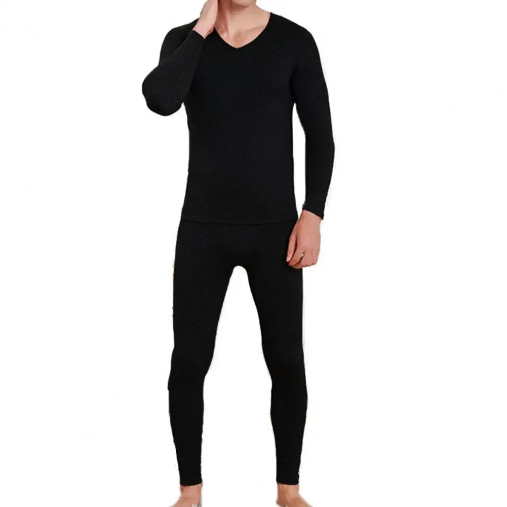 Men Pajamas Suit 2021 Underwear Suit Solid Color Warm Seamless V Neck Tight Home Suit Soft Comfy Home Suit for Autumn
Men Pajamas Suit 2021 Underwear Suit Solid Color Warm Seamless V Neck Tight Home Suit Soft Comfy Home Suit for Autumn