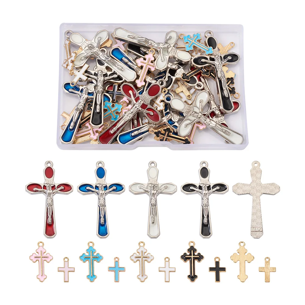 56 шт., подвеска-крест из сплава с эмалью, смешанные цвета, подвески для христианской религии, браслетов, ожерелий, сережек, фурнитура для изго...
56 шт., подвеска-крест из сплава с эмалью, смешанные цвета, подвески для христианской религии, браслетов, ожерелий, сережек, фурнитура для изго...