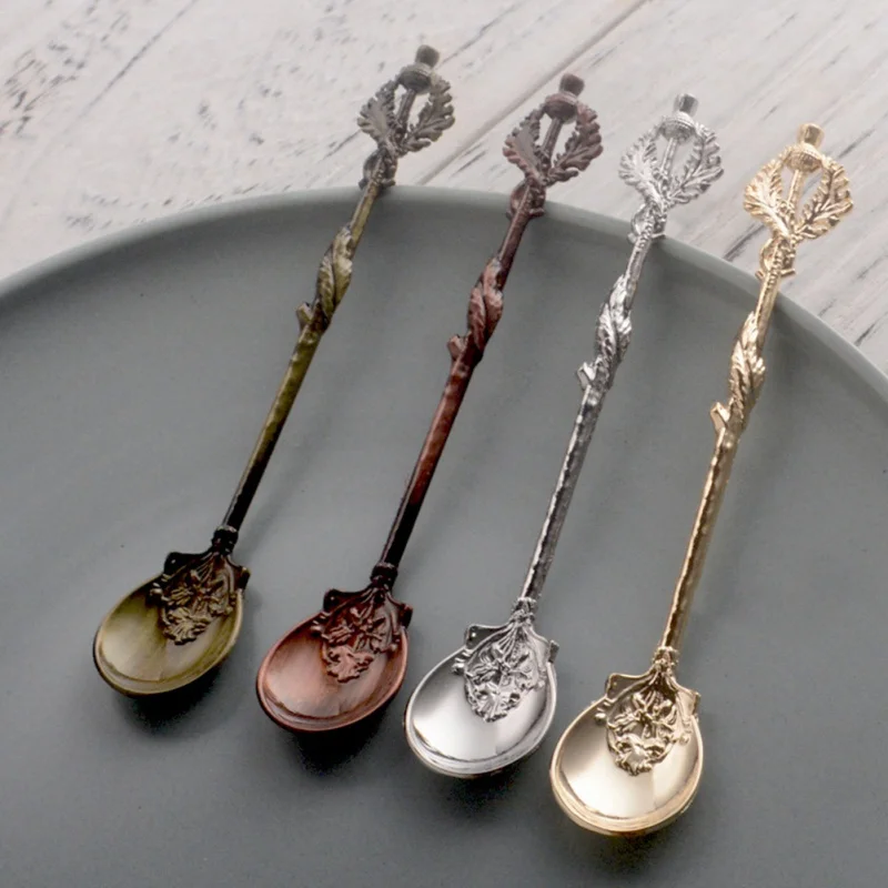Alloy Retro Thistle Leaves Coffee Spoon Creative Vintage British Coffee Stir Dessert Honey Scoop Decorative Tableware
Alloy Retro Thistle Leaves Coffee Spoon Creative Vintage British Coffee Stir Dessert Honey Scoop Decorative Tableware
