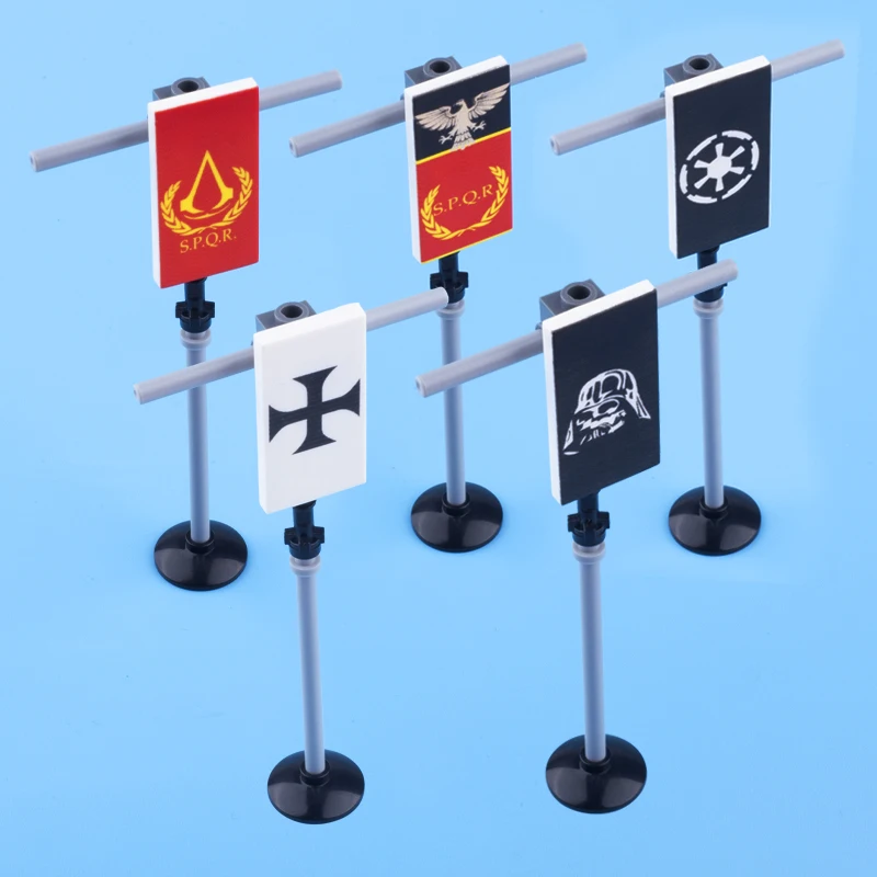 MOC Building Blocks Medieval Accessories Rome Soldiers Figure DIY Military Scene Flags Printed Light Plate Assembly Kids Toys
MOC Building Blocks Medieval Accessories Rome Soldiers Figure DIY Military Scene Flags Printed Light Plate Assembly Kids Toys