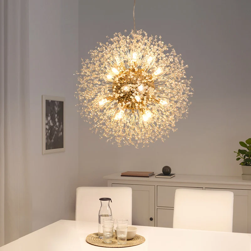 Home 2020 Modern Crystal Dandelion Chandelier Lighting Pendant Lamp For Living Room Dining Room Home Decoration WF-P12
Home 2020 Modern Crystal Dandelion Chandelier Lighting Pendant Lamp For Living Room Dining Room Home Decoration WF-P12