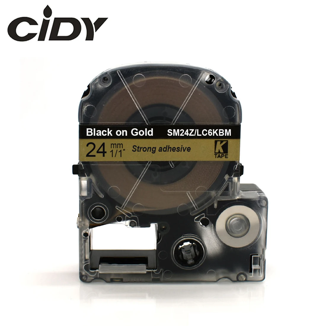 CIDY 24mm Black on Gold SM24Z / LC-6KBM9 LC-6KBM LC 6KBM LC6KBM compatible label tapes for kingjim printers for LW300 LW400
CIDY 24mm Black on Gold SM24Z / LC-6KBM9 LC-6KBM LC 6KBM LC6KBM compatible label tapes for kingjim printers for LW300 LW400