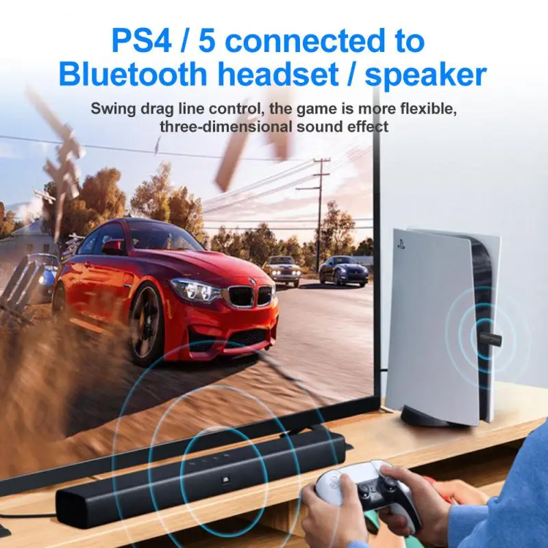 USB Bluetooth-совместимый трансмиттер 5 2 приемник Transmiss Audio 1 на ТВ компьютера для PS4/5