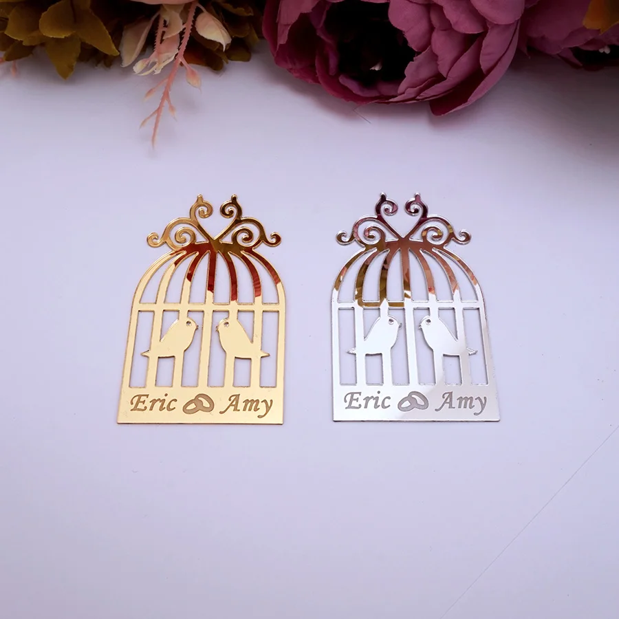 30 Pieces 5cm Personalized Cute Birdcage Custom Name Mirror Wedding Decoration Tags Acrylic Party Favors Bridal Best Card Gifts
30 Pieces 5cm Personalized Cute Birdcage Custom Name Mirror Wedding Decoration Tags Acrylic Party Favors Bridal Best Card Gifts