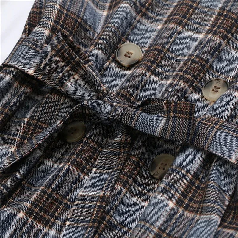 Plus Size XL-4XL Long Sleeved Plaid Patchwork Tops Women A-line Officewear Blouse with Belt Vintage Blusas
Plus Size XL-4XL Long Sleeved Plaid Patchwork Tops Women A-line Officewear Blouse with Belt Vintage Blusas