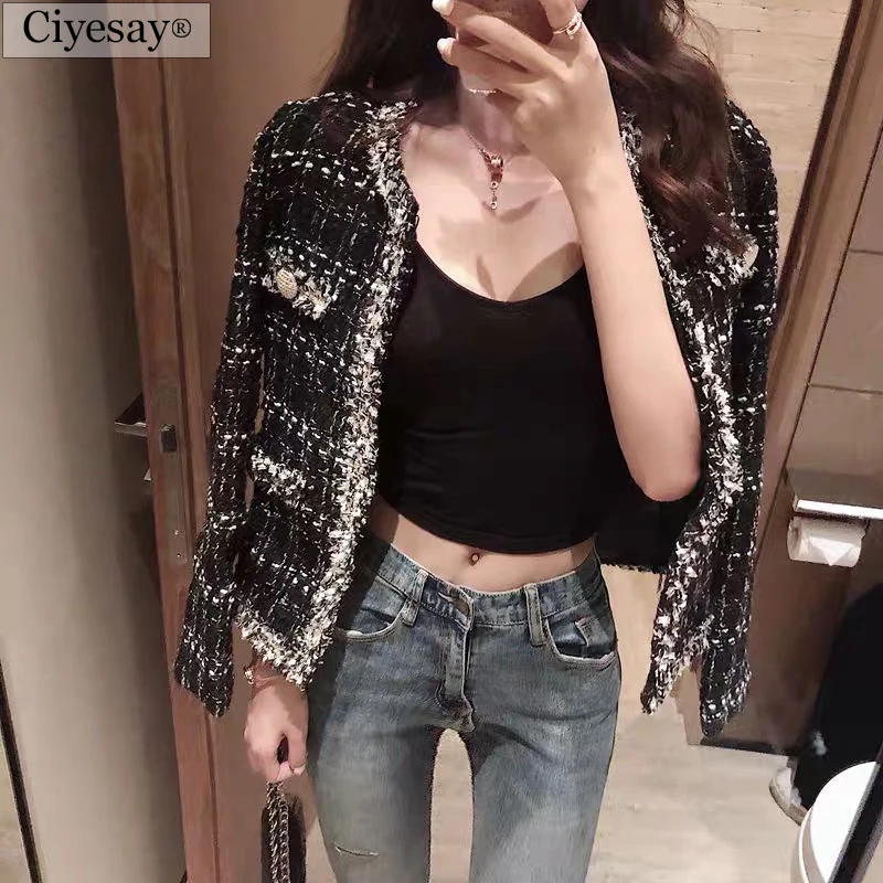 Ciyesay autumn 2021 women's clothing korean fashion women's coat women's autumn coat tweed jacket kpop plus size women's
Ciyesay autumn 2021 women's clothing korean fashion women's coat women's autumn coat tweed jacket kpop plus size women's