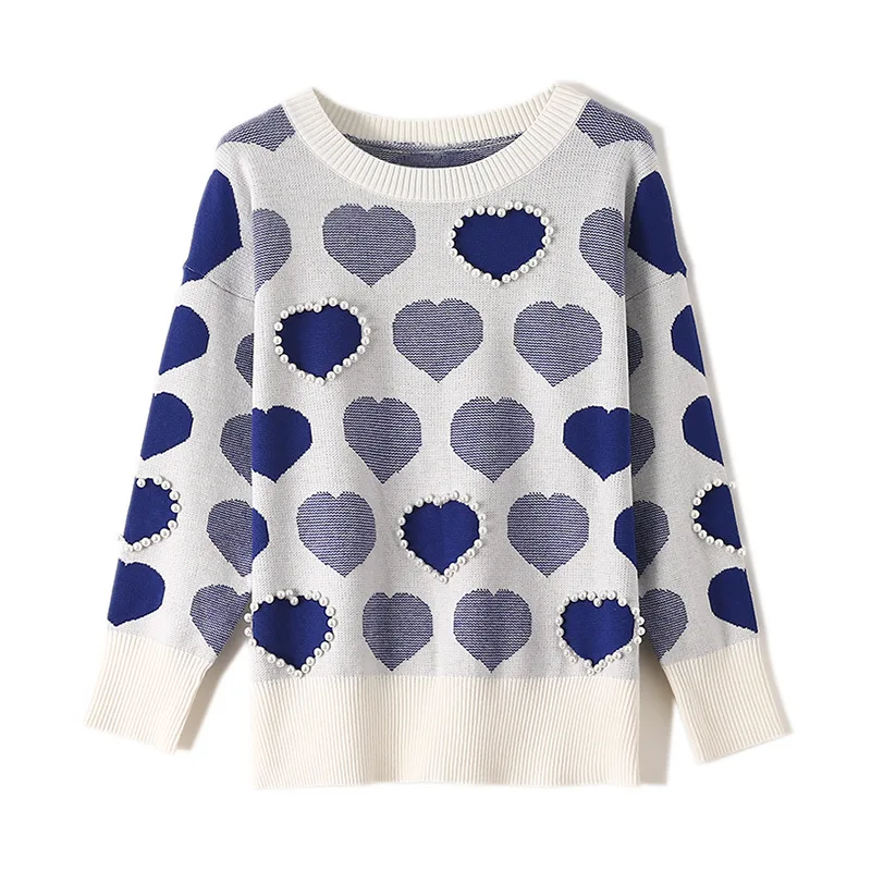 Fannic 2020 Autumn Pullover Loose Beaded Lovely Graphic Print Round Neck Knitted Long Sleeve Sweater Women
Fannic 2020 Autumn Pullover Loose Beaded Lovely Graphic Print Round Neck Knitted Long Sleeve Sweater Women