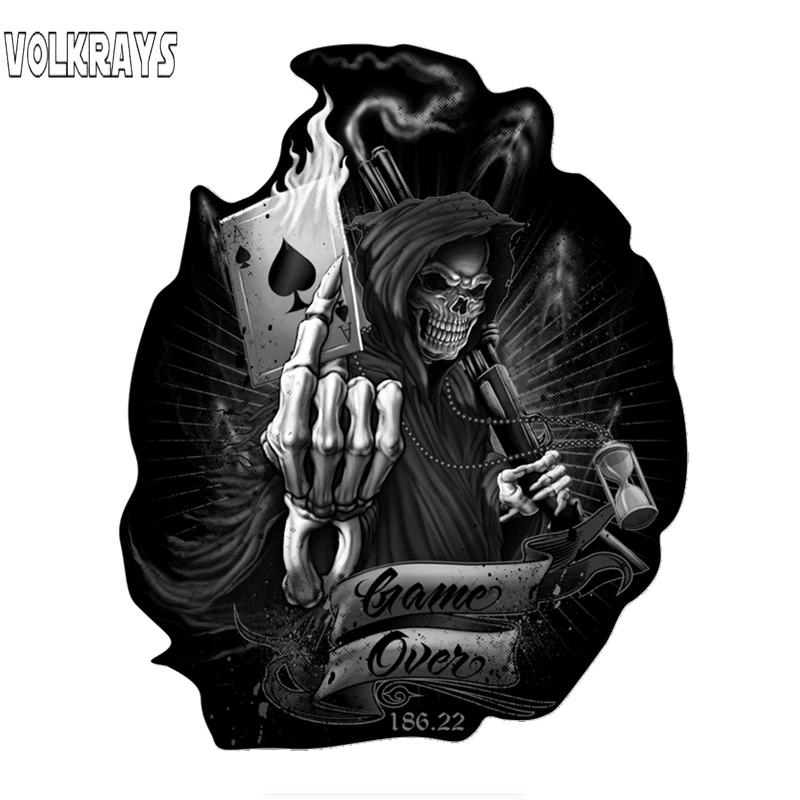 Веселая красочная Автомобильная наклейка Volkrays s, игра над черепом, пики K, игральные карты, наклейка, автомобильные аксессуары из ПВХ, 16 см * 13 ...
Веселая красочная Автомобильная наклейка Volkrays s, игра над черепом, пики K, игральные карты, наклейка, автомобильные аксессуары из ПВХ, 16 см * 13 ...