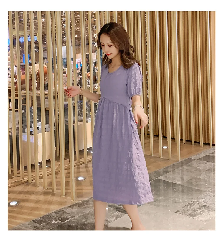 Pregnant Women Summer Clothes 2021 New Fashion Solid Color Short Sleeve Loose Maternity A-Line Dress
Pregnant Women Summer Clothes 2021 New Fashion Solid Color Short Sleeve Loose Maternity A-Line Dress