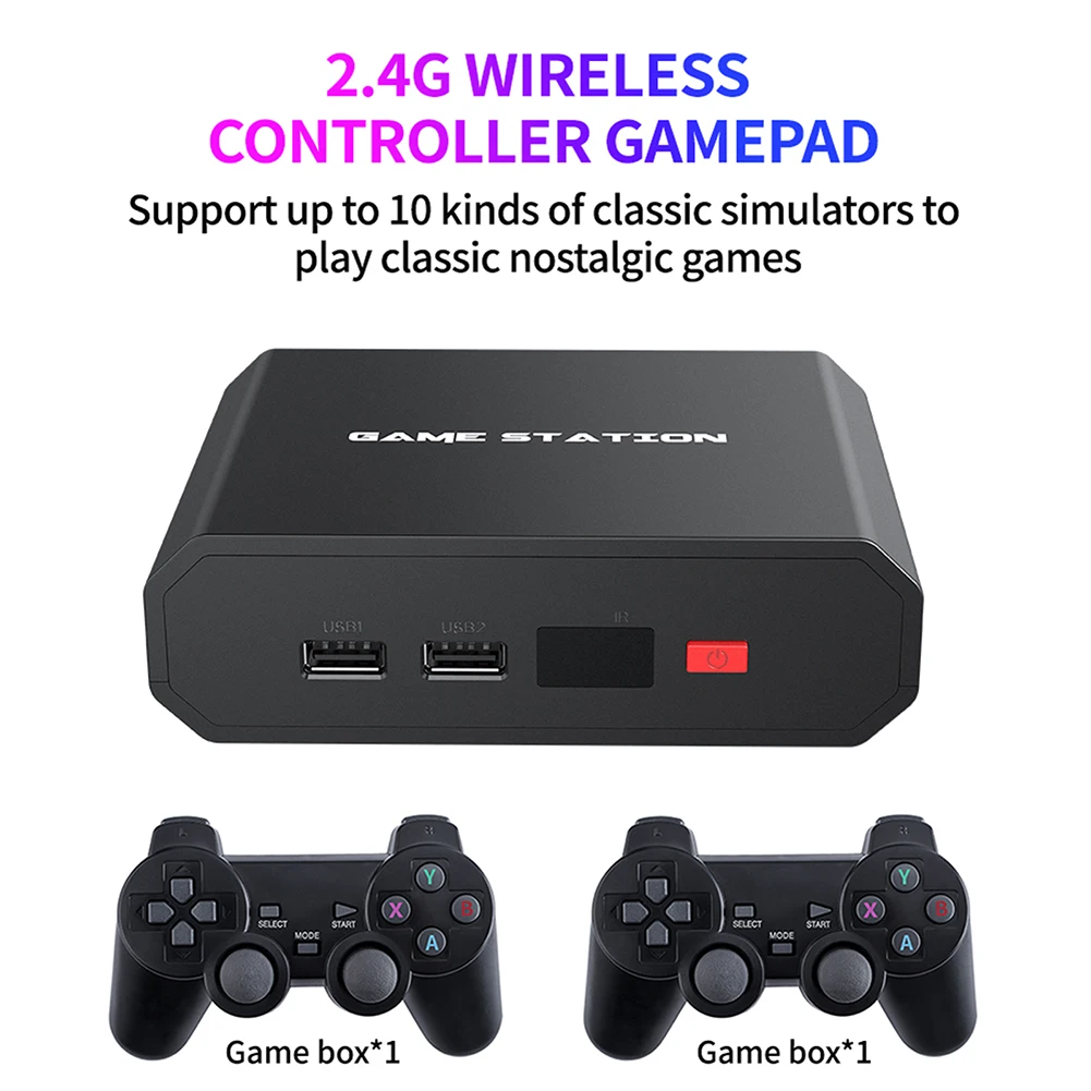 HDMI-совместимая игровая консоль + 2,4G двойной беспроводной контроллер Поддержка CPS/FC/GB/GBA/GBC/SFC/PS1 более чем 10 000 игр
HDMI-совместимая игровая консоль + 2,4G двойной беспроводной контроллер Поддержка CPS/FC/GB/GBA/GBC/SFC/PS1 более чем 10 000 игр
