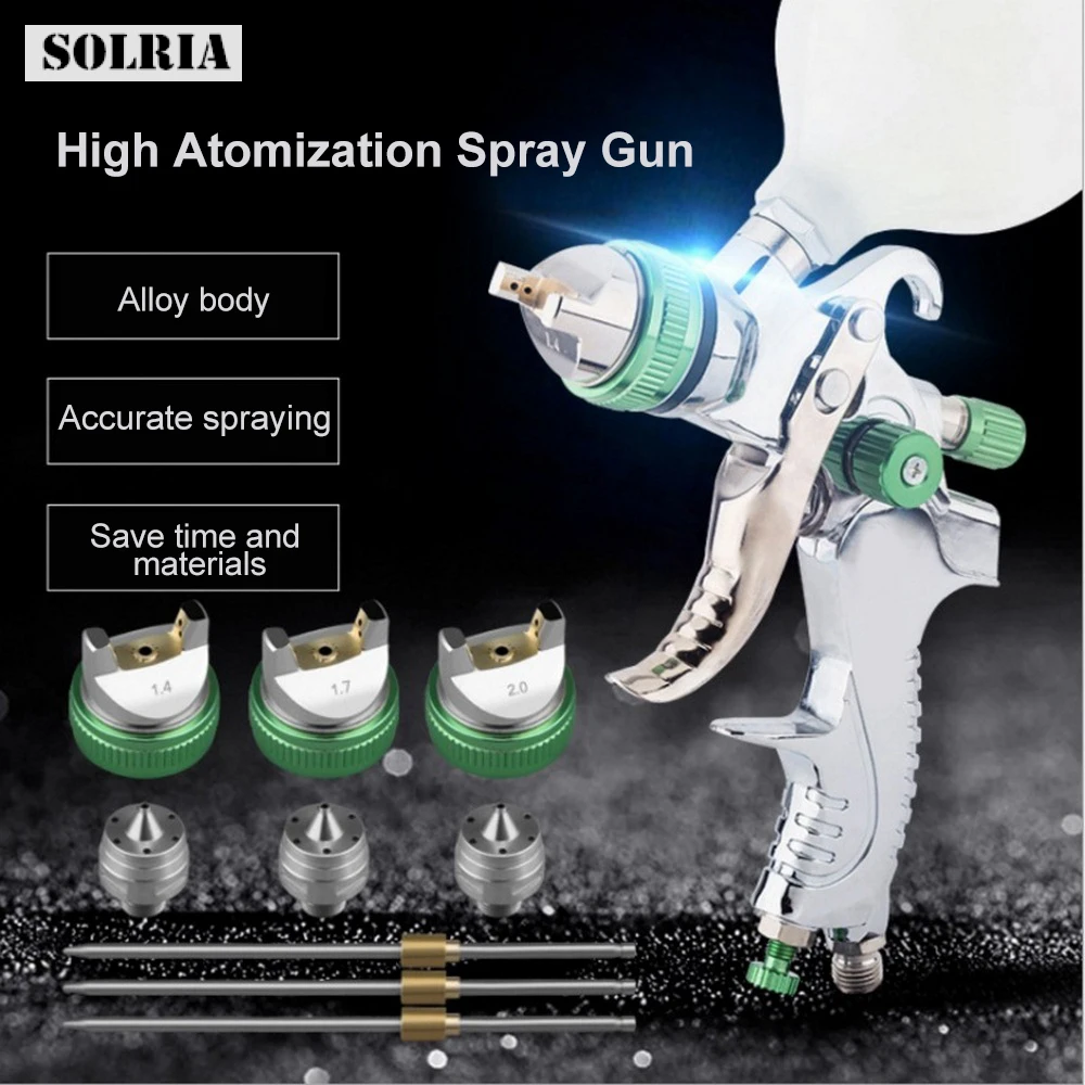 High Quality Spray Gun 600ml Capacity Painting Gun 1.4/1.7/2.0mm Nozzle Paint Gun Water Based Air Spray Gun Airbrush 3 Colors
High Quality Spray Gun 600ml Capacity Painting Gun 1.4/1.7/2.0mm Nozzle Paint Gun Water Based Air Spray Gun Airbrush 3 Colors