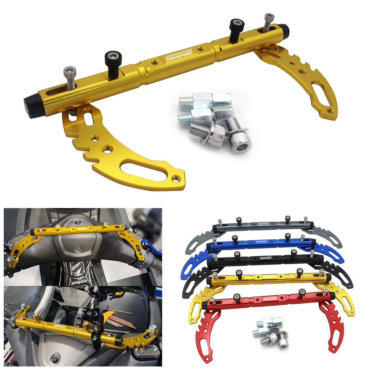 Semspeed MT15 MT125 R15 V3 Gold 22mm Motorcycle Handlebar Balance Bar for Yamaha MT15 MT125 R15 V1-V3 R125 Phone Holder Brackets
Semspeed MT15 MT125 R15 V3 Gold 22mm Motorcycle Handlebar Balance Bar for Yamaha MT15 MT125 R15 V1-V3 R125 Phone Holder Brackets