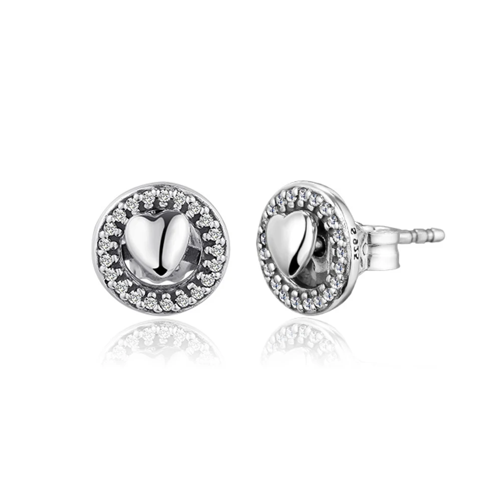 Woman Earrings Forever Hearts Earrings Clear CZ Elegant Jewelry Making 925 Original Silver Fashion Earring Studs
Woman Earrings Forever Hearts Earrings Clear CZ Elegant Jewelry Making 925 Original Silver Fashion Earring Studs