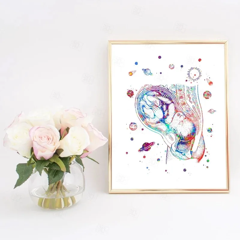 Pregnancy Womb Watercolor Gynecology Wall Art Canvas Painting Anatomy Posters and Prints Midwife Baby Gift Doctor Office Decor
Pregnancy Womb Watercolor Gynecology Wall Art Canvas Painting Anatomy Posters and Prints Midwife Baby Gift Doctor Office Decor