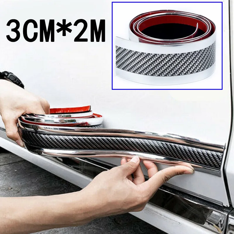 1 roll Anti-collision Strip Sill Skirt Truck Anti-scratch Car Carbon Fiber Silver
1 roll Anti-collision Strip Sill Skirt Truck Anti-scratch Car Carbon Fiber Silver
