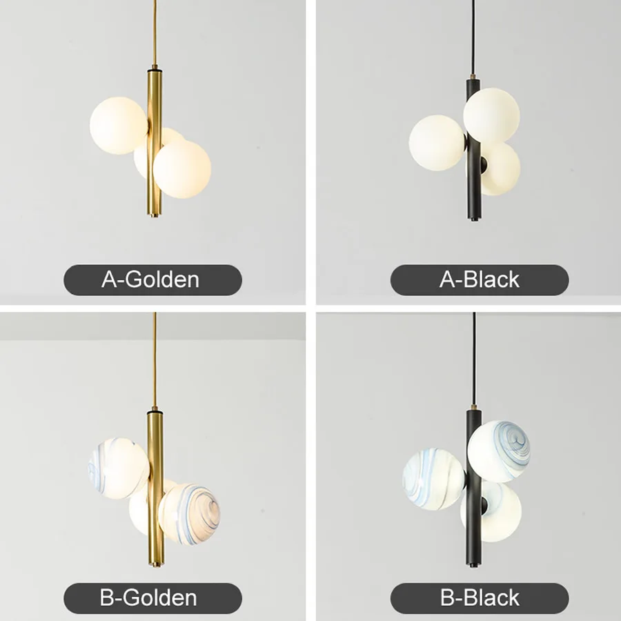Modern Nordic Style LED Pendant Lighting 3 Glass Balls Gold Small Droplight Study Hanging Lamp Dining Room Bedroom Bedside Hotel
Modern Nordic Style LED Pendant Lighting 3 Glass Balls Gold Small Droplight Study Hanging Lamp Dining Room Bedroom Bedside Hotel