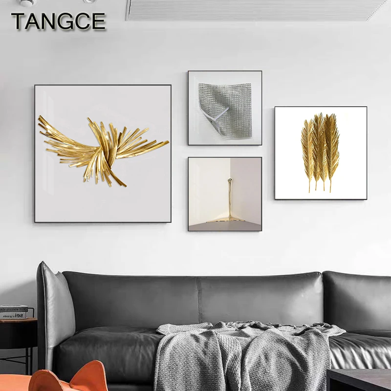 Postmodern Golden Canvas Paintings Abstract Wall Art Picture Feather Poster Print for Living Room Fashion Exhibition Hotel Decor
Postmodern Golden Canvas Paintings Abstract Wall Art Picture Feather Poster Print for Living Room Fashion Exhibition Hotel Decor