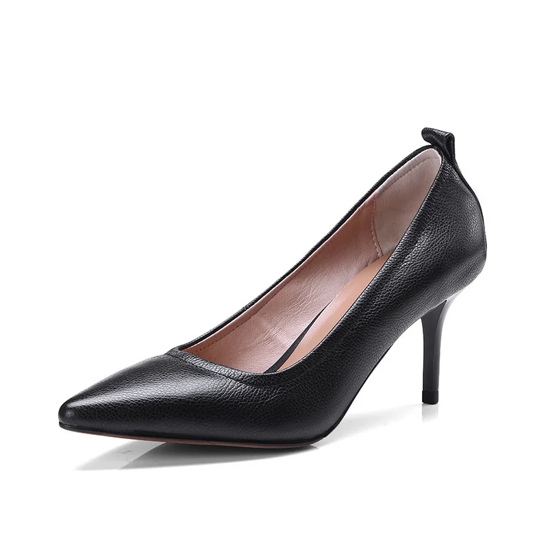 Black high-heeled shoes women's spring and autumn new pointed shallow thin heel shoes simple 7cm work shoes
Black high-heeled shoes women's spring and autumn new pointed shallow thin heel shoes simple 7cm work shoes
