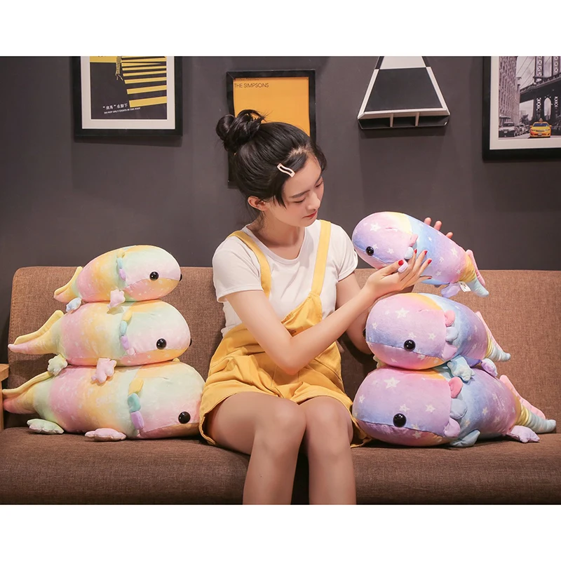 Lovely Colorful Plush Dinosaur Fish Plush Toys Soft Pillow Stuffed Down Cotton Giant Salamander Toy Doll for Kids Gift
Lovely Colorful Plush Dinosaur Fish Plush Toys Soft Pillow Stuffed Down Cotton Giant Salamander Toy Doll for Kids Gift
