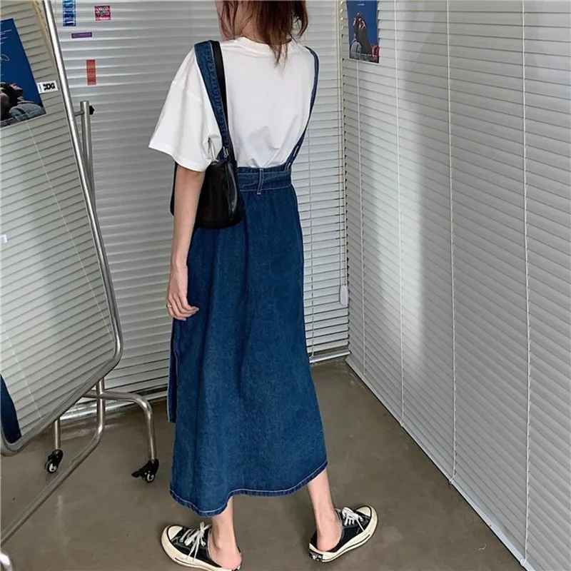 Spring and Summer 2020 Fashion Simple Personality Loose Sense of Design Niche Stitching Lace-up Waist Split Denim Strap Dress
Spring and Summer 2020 Fashion Simple Personality Loose Sense of Design Niche Stitching Lace-up Waist Split Denim Strap Dress