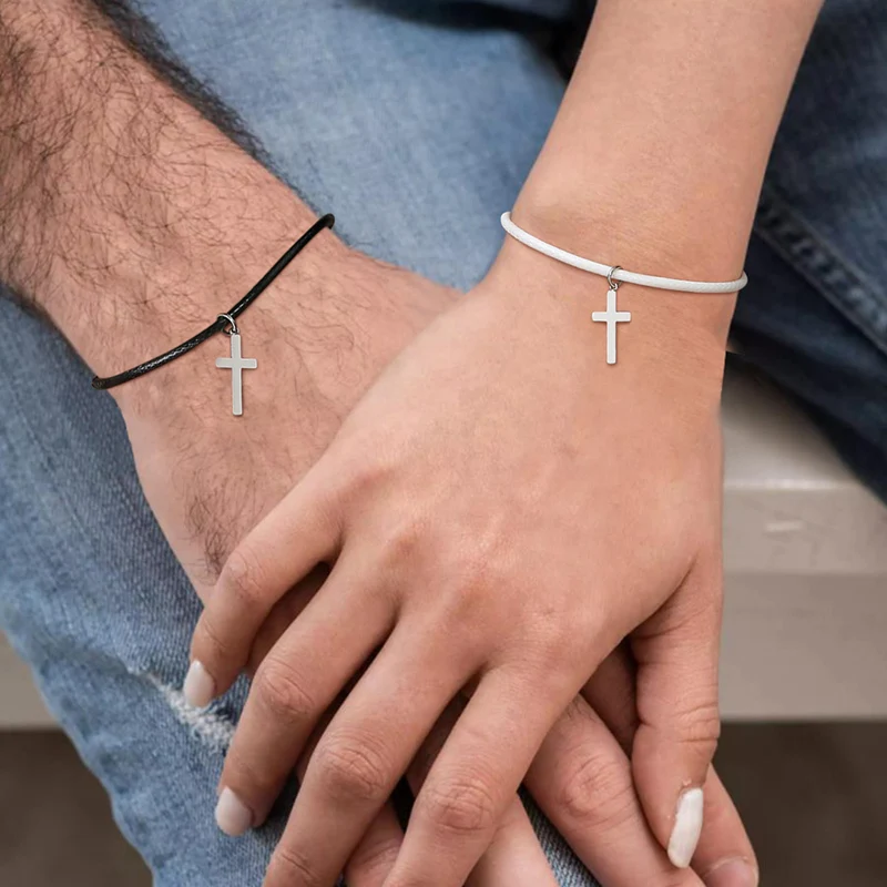 Couples Cross Charm Bracelets for Women Men Valentine's Day, Attractive Beads Charm, Adjustable Handmade Rope Chain Wristband
Couples Cross Charm Bracelets for Women Men Valentine's Day, Attractive Beads Charm, Adjustable Handmade Rope Chain Wristband