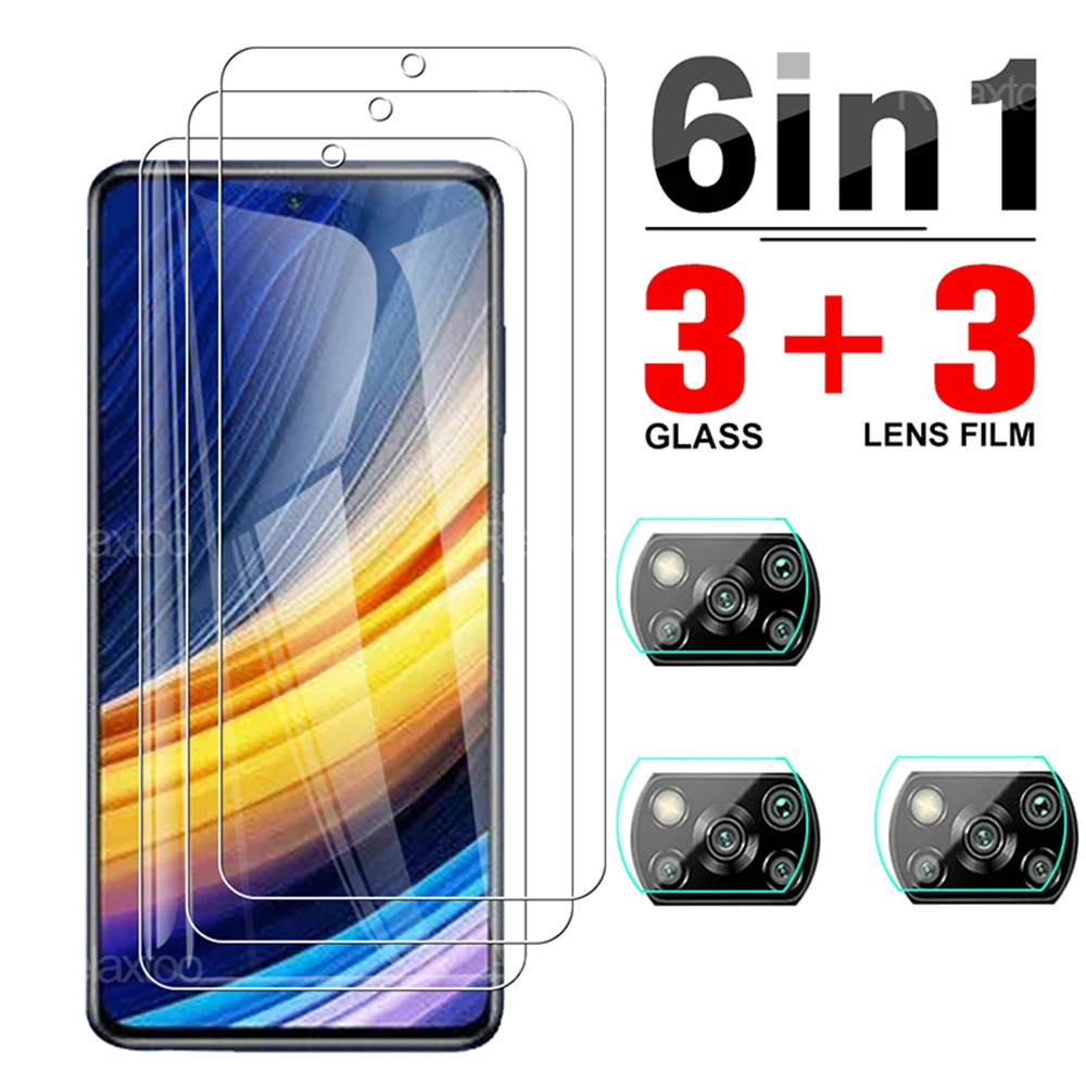 Закаленное защитное стекло 6 в 1 для объектива камеры Xiaomi Poco X3 Pro Poko Poxo X 3 X3Pro 67 дюйма