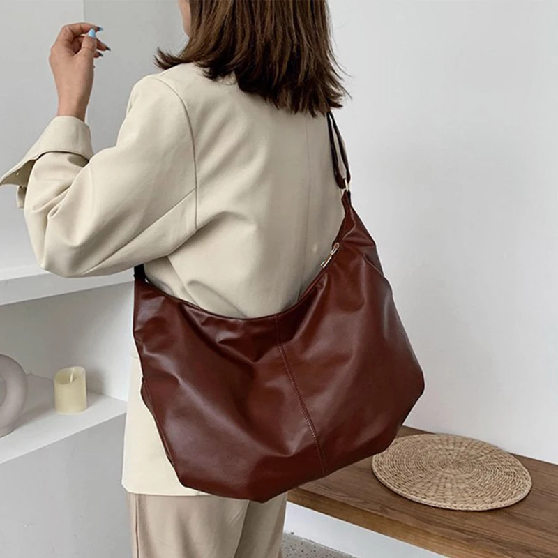 Casual Large Leather Women bag Simple Solid Ladies Messenger Shoulder bags Tote Hobos Women's Handbag Crossbody bag 2021 New
Casual Large Leather Women bag Simple Solid Ladies Messenger Shoulder bags Tote Hobos Women's Handbag Crossbody bag 2021 New