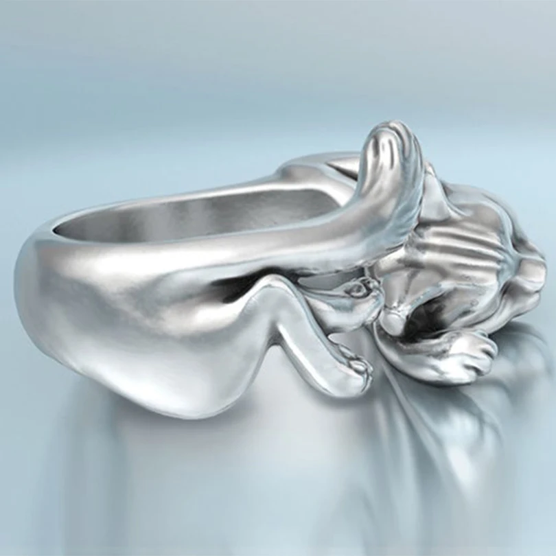 Ancient Silver Plated Lazy Sleepy Kitty Cat Opening Ring For Mens Womens Adjustable Wedding Party Aniversary Jewelry Accessories
Ancient Silver Plated Lazy Sleepy Kitty Cat Opening Ring For Mens Womens Adjustable Wedding Party Aniversary Jewelry Accessories