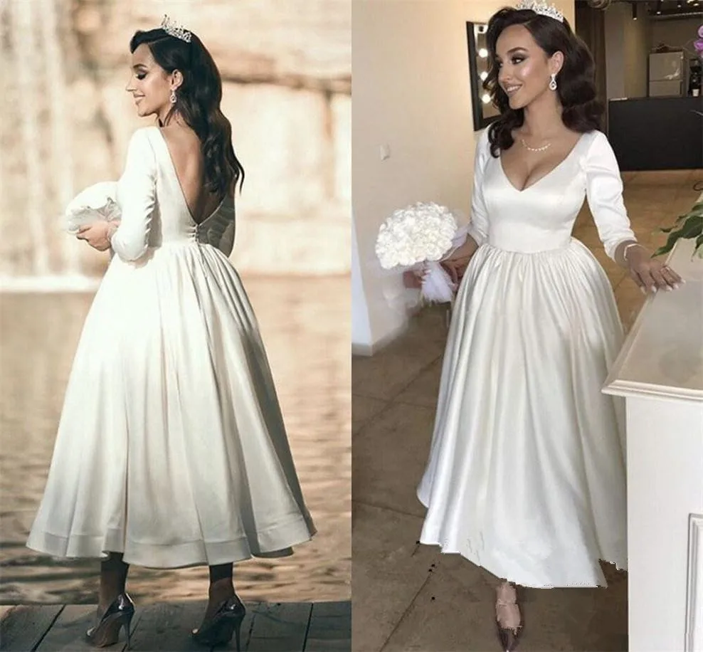 Винтаж трапециевидной формы Чай-длина 1920s' Свадебные платья с длинным рукавом, v-образный вырез, простое, пятно с низким вырезом на спине неве...
Винтаж трапециевидной формы Чай-длина 1920s' Свадебные платья с длинным рукавом, v-образный вырез, простое, пятно с низким вырезом на спине неве...