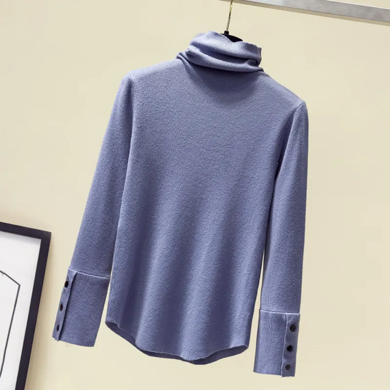 New Spring Elegant Women Sweaters Slim High Collar Pullovers Casual Solid Knitted Tops Female Warm Button Sweater 7 Colors
New Spring Elegant Women Sweaters Slim High Collar Pullovers Casual Solid Knitted Tops Female Warm Button Sweater 7 Colors