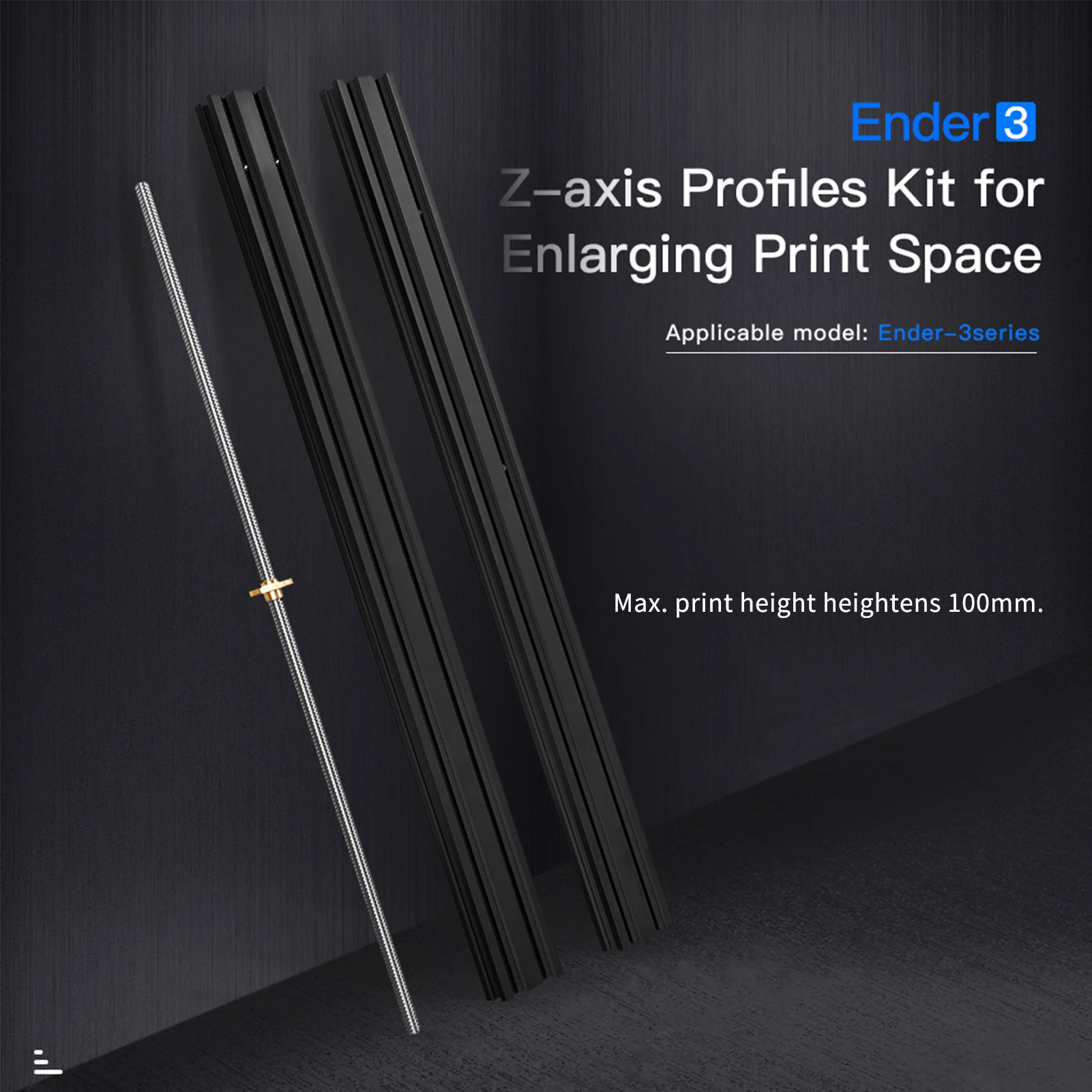 Creality Ender-3 Z-axis Extension Profiles Kit with 2040 Profiles Lead Screw T-nut for Ender-3/Ender 3 Pro/Ender 3 V2 3D Printer
Creality Ender-3 Z-axis Extension Profiles Kit with 2040 Profiles Lead Screw T-nut for Ender-3/Ender 3 Pro/Ender 3 V2 3D Printer