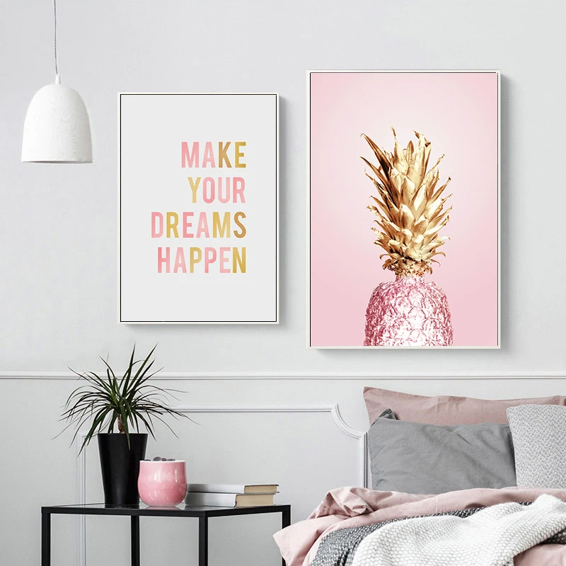 Nordic Style Poster Printing Pink Pineapple Canvas Wall Art Room Living Room Background Wall Home Decoration Painting Mural
Nordic Style Poster Printing Pink Pineapple Canvas Wall Art Room Living Room Background Wall Home Decoration Painting Mural