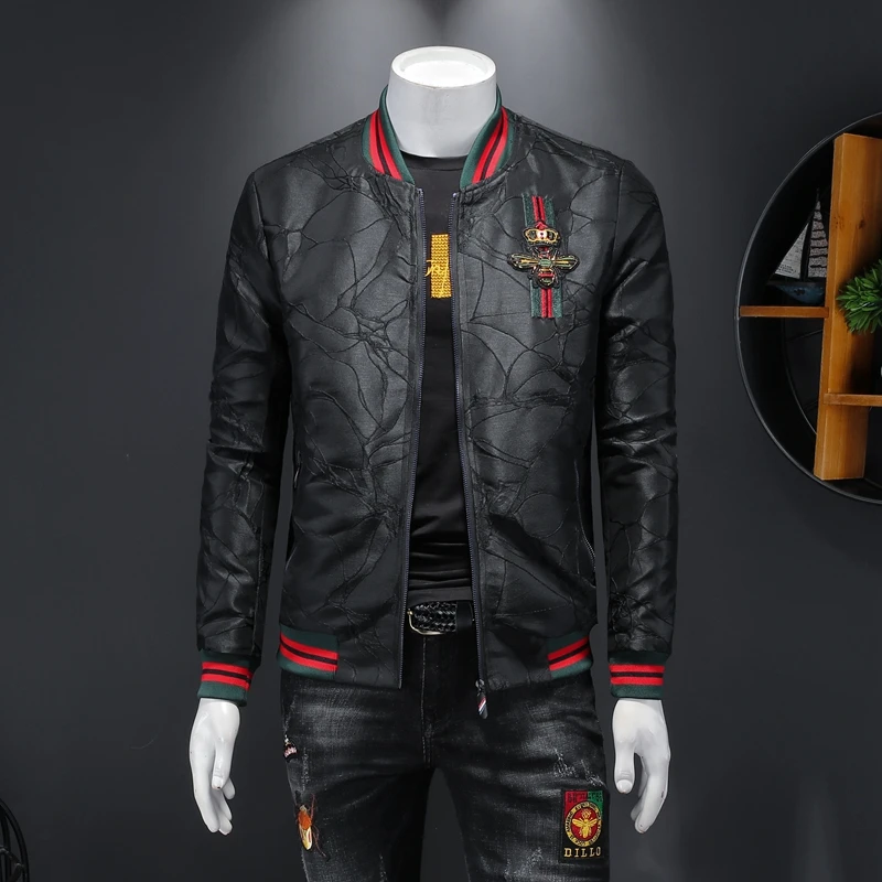 Men's embroidered jacket, men's wear, fashion brand jacquard, new style, baseball suit, pilot, 2020 
Men's embroidered jacket, men's wear, fashion brand jacquard, new style, baseball suit, pilot, 2020