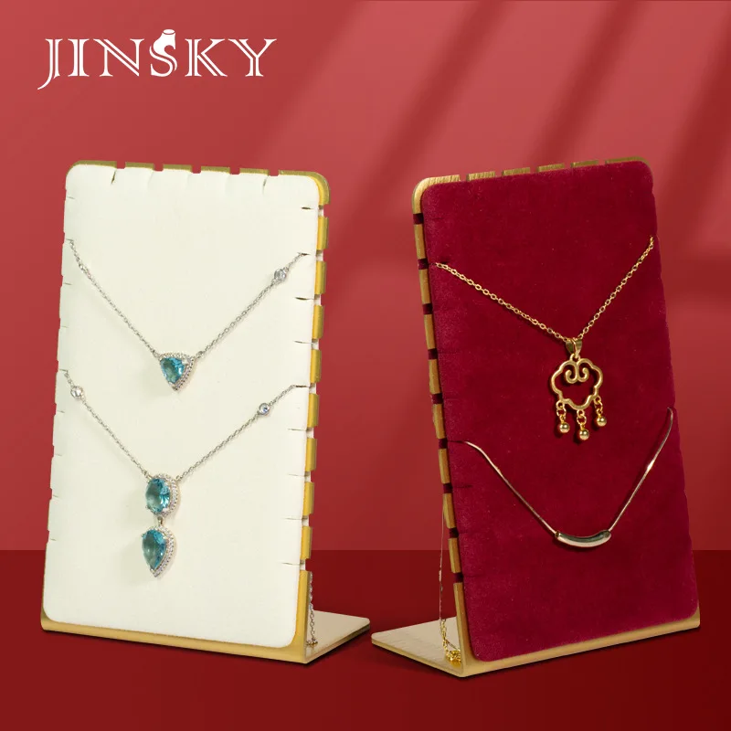 Metal Necklace Shelf Display Stand High-end Microfiber Jewelry Display Stand Jewelry Display Shooting Props
Metal Necklace Shelf Display Stand High-end Microfiber Jewelry Display Stand Jewelry Display Shooting Props