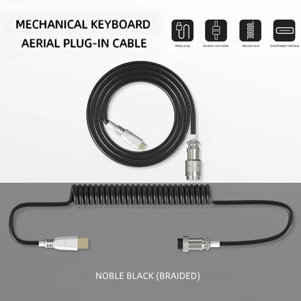 Coiling Mechanical Keyboard Aviation Connector Type-c Keyboard Usb Wire Aviator Usb Cable C Type Mechanical Coiled Keyboard P7j4
Coiling Mechanical Keyboard Aviation Connector Type-c Keyboard Usb Wire Aviator Usb Cable C Type Mechanical Coiled Keyboard P7j4