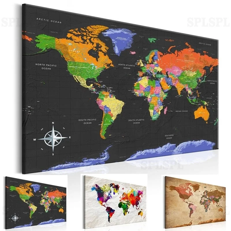 Classical Wall Art Modern Decoration Home Canvas Poster World Map Prints Painting Pictures for Bedroom Living Room Decoration
Classical Wall Art Modern Decoration Home Canvas Poster World Map Prints Painting Pictures for Bedroom Living Room Decoration