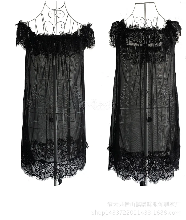 Ambiguous Sexy Underwear New Sexy Lace See-through off-Shoulder Pajamas Seduction Net plus Size Suit for Women
Ambiguous Sexy Underwear New Sexy Lace See-through off-Shoulder Pajamas Seduction Net plus Size Suit for Women