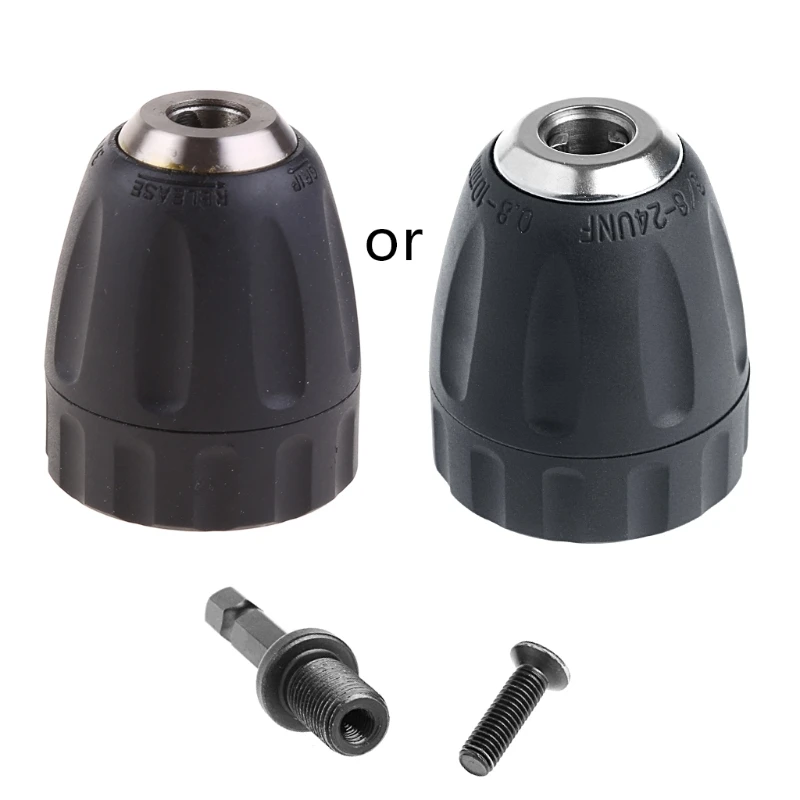 41QF 0.8-10mm Keyless Drill Chuck Converter 3/8" 24UNF + 1/4" Hex Shank SDS Adaptor
41QF 0.8-10mm Keyless Drill Chuck Converter 3/8" 24UNF + 1/4" Hex Shank SDS Adaptor