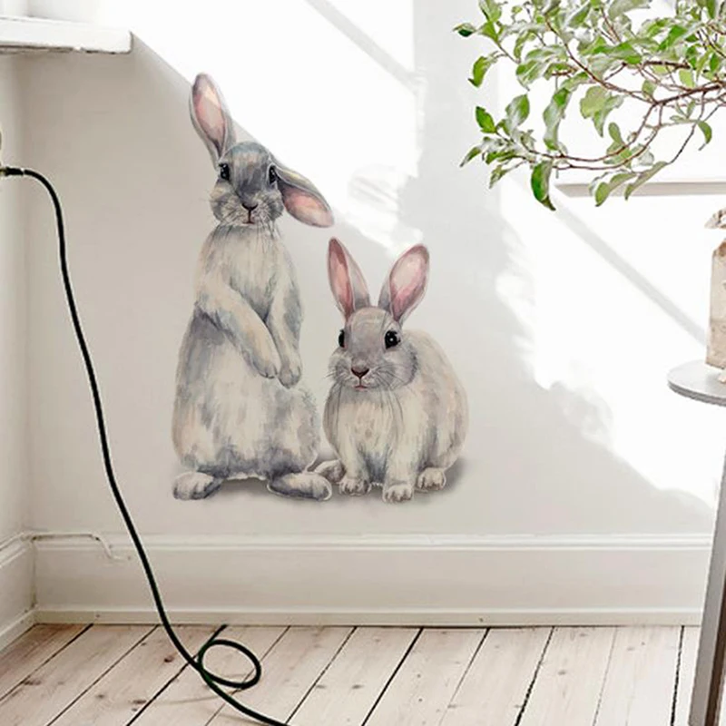 30*40cm Wall Sticker Two Cute Rabbits Removable Room Home Decoration Self-adhesive Living Room Bedroom Mural Bunny Sticker New~
30*40cm Wall Sticker Two Cute Rabbits Removable Room Home Decoration Self-adhesive Living Room Bedroom Mural Bunny Sticker New~