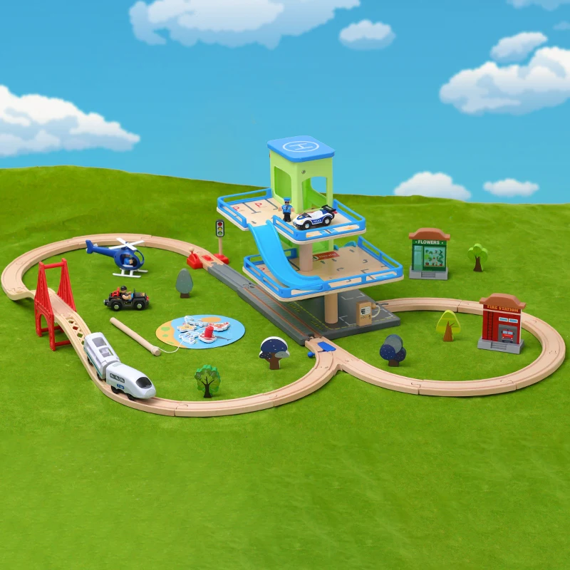 Wooden Track Parking Wooden Railway Car Track Lifts Compatible with Brand Wooden Train Track Children Inertial Hand Sliding Toy
Wooden Track Parking Wooden Railway Car Track Lifts Compatible with Brand Wooden Train Track Children Inertial Hand Sliding Toy