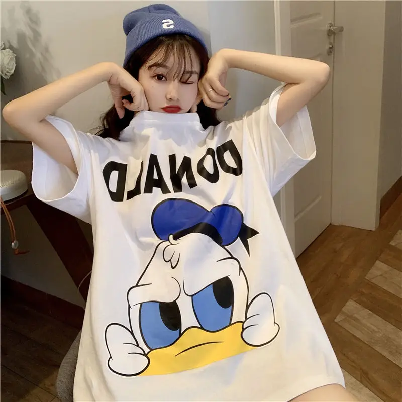 Short-Sleeved T-Shirt Women'S Tide Ins Loose Korean Students Lazy Style All-Match Upper Clothes Bottoming Shirt
Short-Sleeved T-Shirt Women'S Tide Ins Loose Korean Students Lazy Style All-Match Upper Clothes Bottoming Shirt