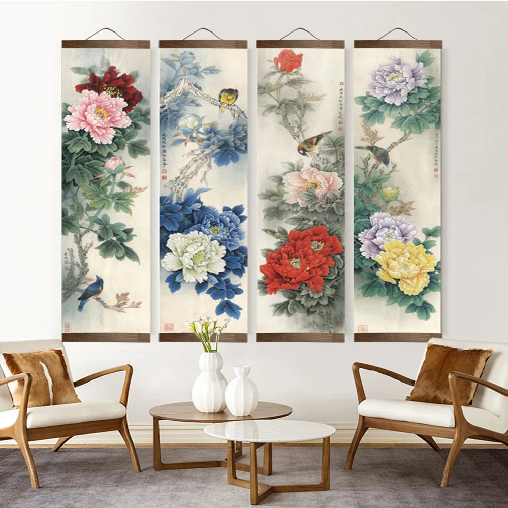 Chinese Style Canvas Decorative Painting Flower Green Plants Store Bedroom Living Room Wall Art Solid Wood Scroll Picture
Chinese Style Canvas Decorative Painting Flower Green Plants Store Bedroom Living Room Wall Art Solid Wood Scroll Picture