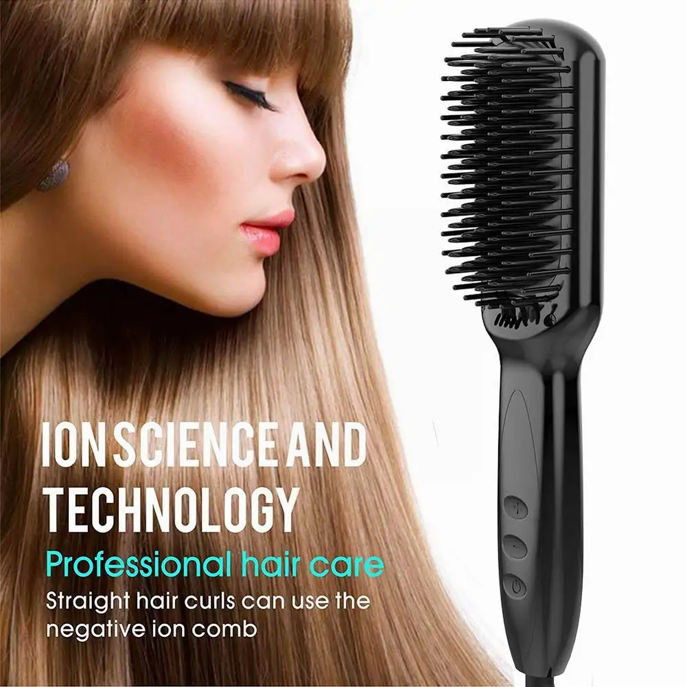 Hair Straightening Comb Anion Hair Straightener Massage Scalp Straightening Electric Splint Hairdressing Tool Men's Beard Comb
Hair Straightening Comb Anion Hair Straightener Massage Scalp Straightening Electric Splint Hairdressing Tool Men's Beard Comb