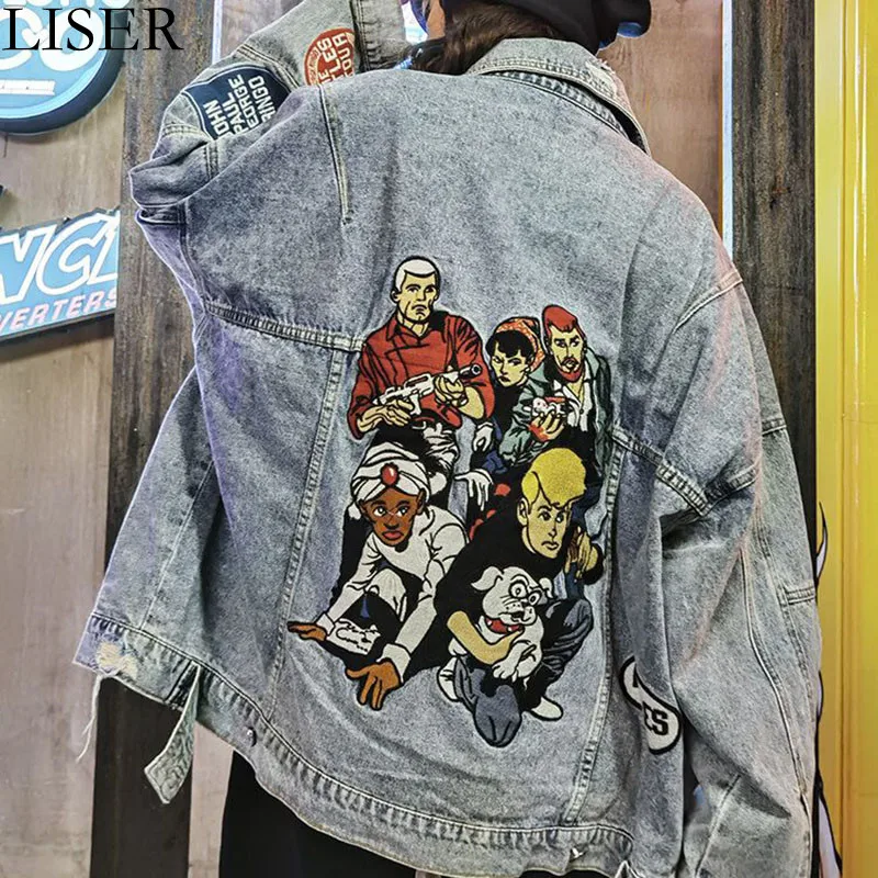 2022 Spring New Loose Long-Sleeved Blue Denim Jacket Women'S Fashion Cartoon Collage Embroidered Large Size Denim Jacket LL799
2022 Spring New Loose Long-Sleeved Blue Denim Jacket Women'S Fashion Cartoon Collage Embroidered Large Size Denim Jacket LL799